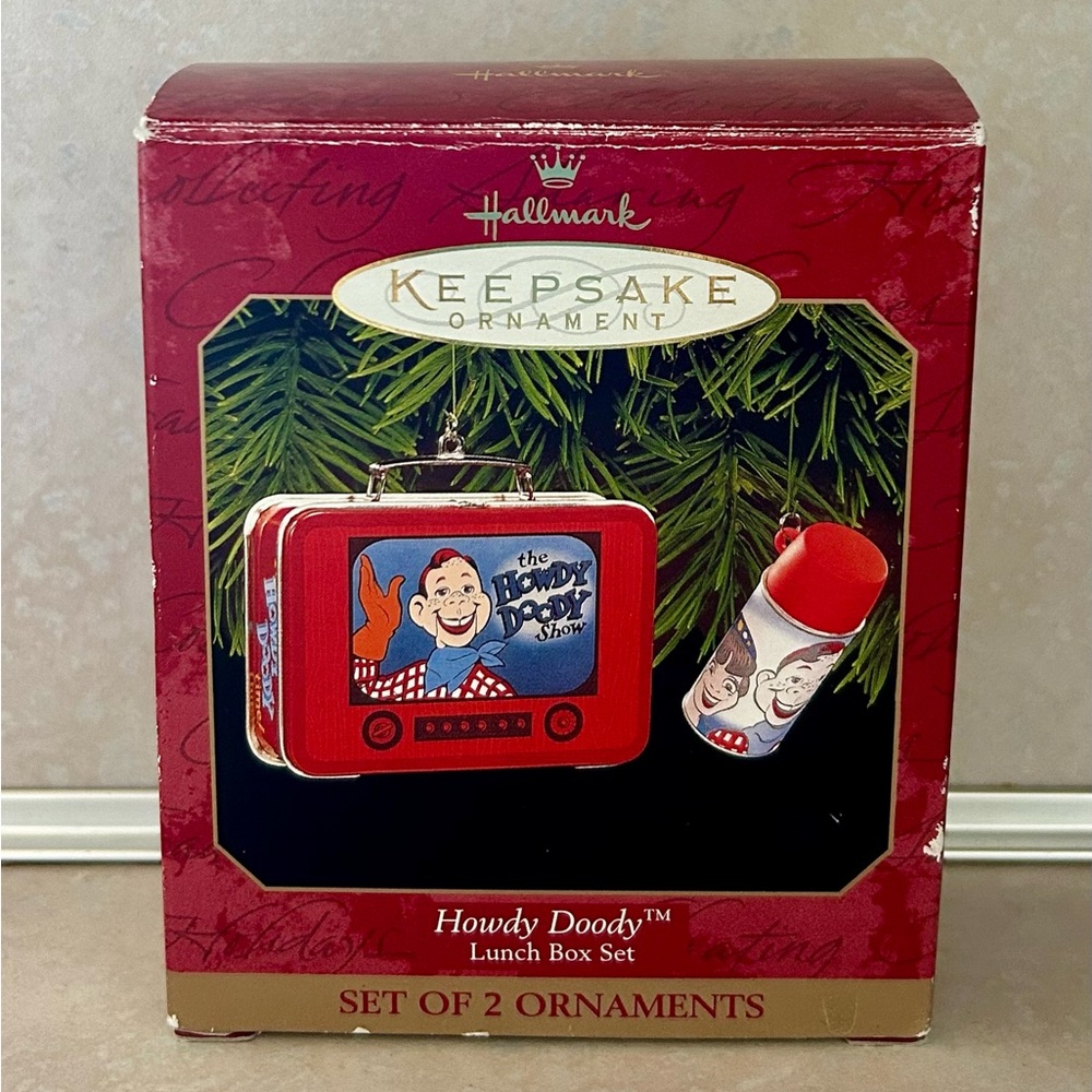 Hallmark Keepsake Ornament “Howdy Doody Lunch Box Set” — dated 1999